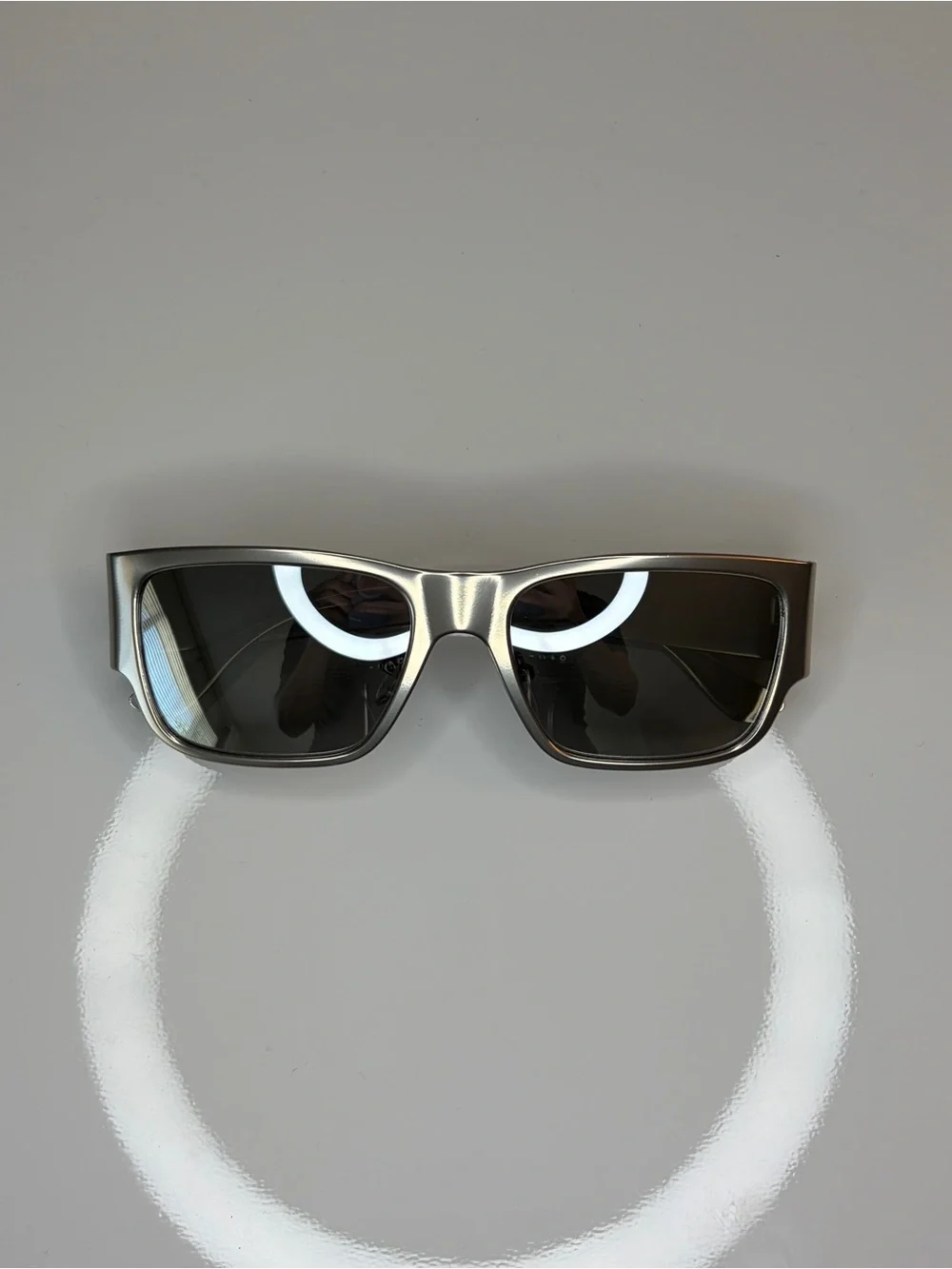 Men’s Original Designer Sunglasses with Metal Frame and Smoke Gray Lenses